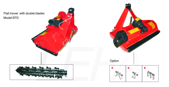 20-30HP Compact Tractor Flail Mower with Pto Shaft