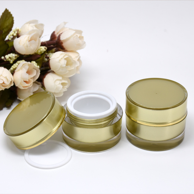 10g Coated Acrylic Double Wall Jar Luxury Cosmetic Packaging for Cream