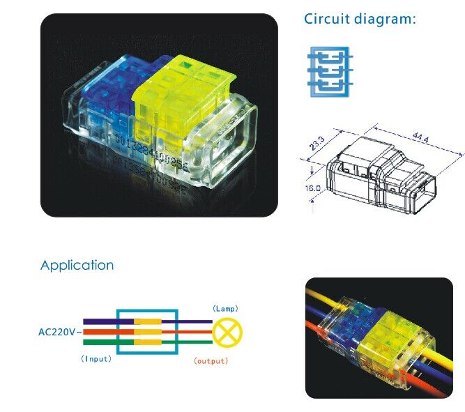 Two Way Series Quick Wire Connector for LED Lighting