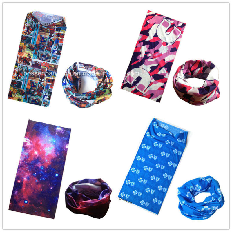 Promotional Customized Logo Printed Elastic Headwear Neckwarmer