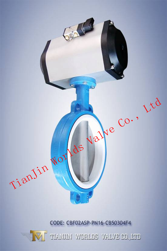 Pneumatic Wafer Butterfly Valve (D673X-10/16)