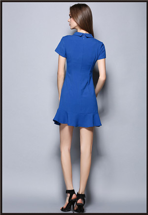 Fashion Women's Ol Vocational Swing Tail Dress