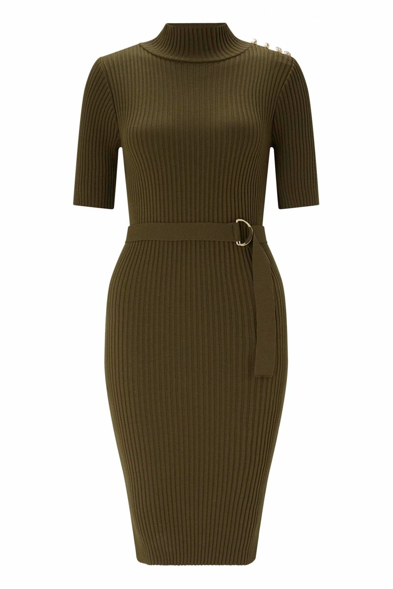 Ladies Lipsy Military Button Dress