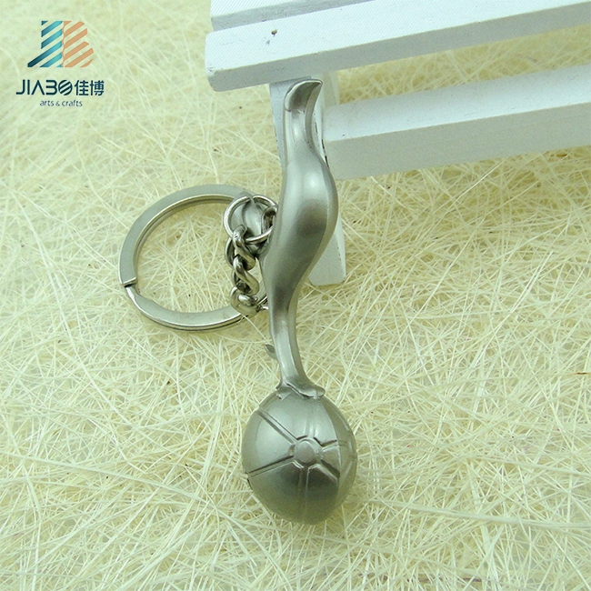 Jiabo Custom Designed Matt Silver Metdal 3D Key Chain