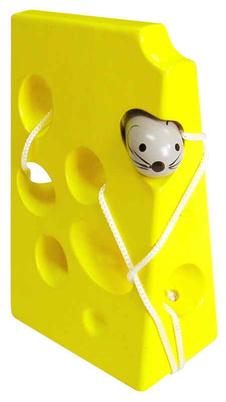 Wooden Lacing Toy with Cheese & Mouse (80159)