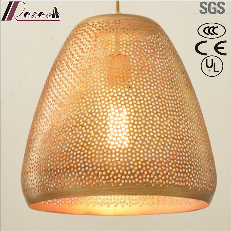 Gold Fashion Round Hollow Pendant Light with Dining Room