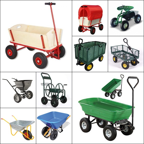 4 Wheel Garden Water Hose Reel Cart