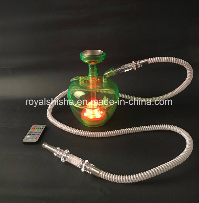 New Design Portable Cup Shape Acrylic Hookah Small Shisha with LED