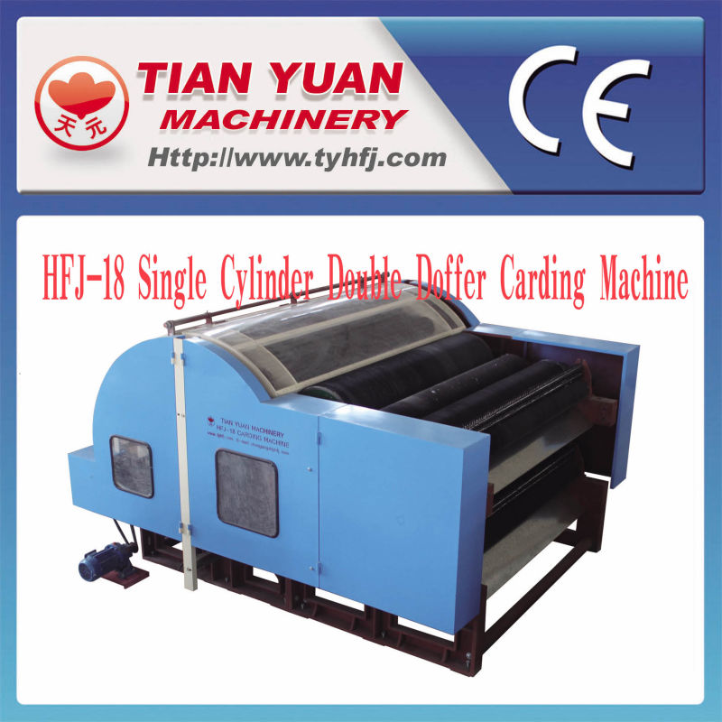 Nonwoven Without Dust Fiber Cotton Sheep Wool Carding Machine