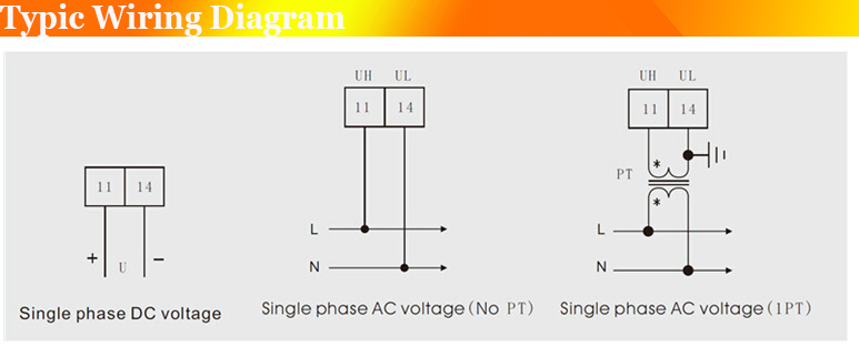 48*96mm Factory Price Single Phase DC LED Display Digital Voltage Measuring Voltmeter for Electrical Instrument