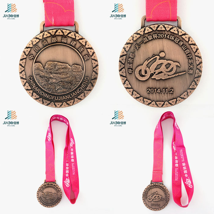 Hot Selling Casting Alloy Bronze Sports Custom Cycle Track Medal