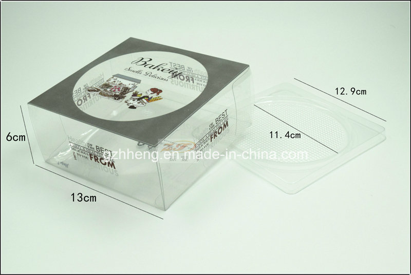 Custom Printed Transparent PVC Plastic Cake Box (PP cake packing box)