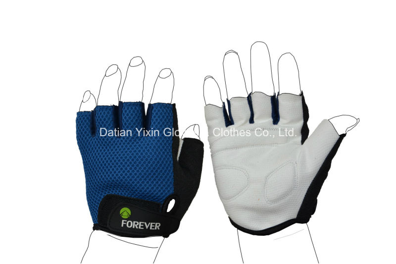 Racing Glove-Safety Glove-Hand Glove-PU Glove-Half Finger Glove