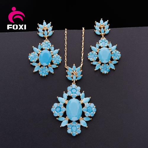 2016 New Style Design Fashion Jewelry of CZ 18k Gold Plated Jewelry Sets