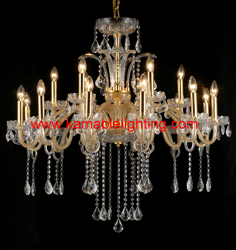 Hotel Decorative Purple Glass Chandelier (11001-18L)