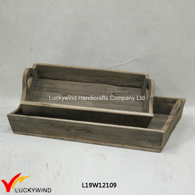 Latest Handmade Rustic Rectangular Wooden Serving Tray