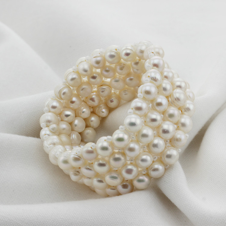 4rows Designs Wholesale Real Cultured Freshwater Pearl Bracelet