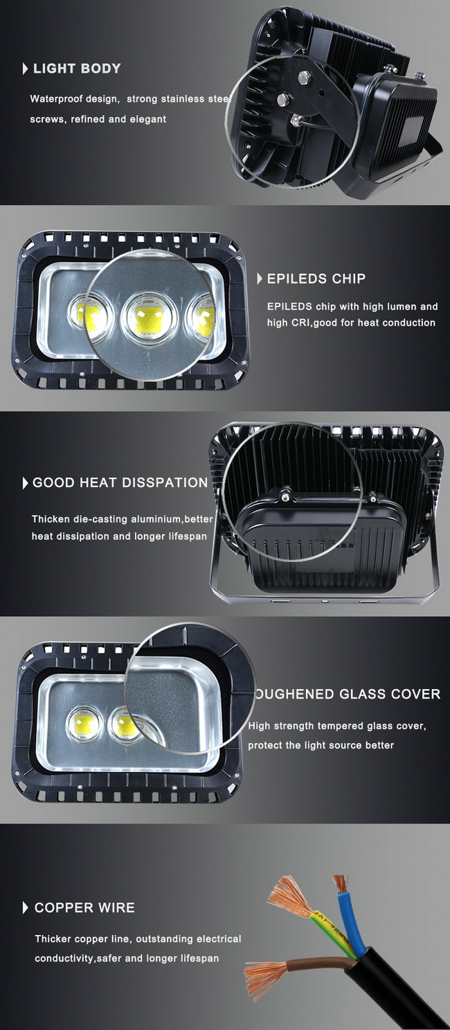 2 Years Warranty 180W LED Floodlight with Ce RoHS (IP65)