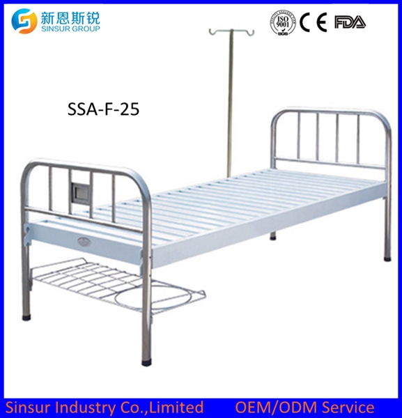 Hot Sale! Metal Head/Foot Flat Medical Bed/Hospital Bed