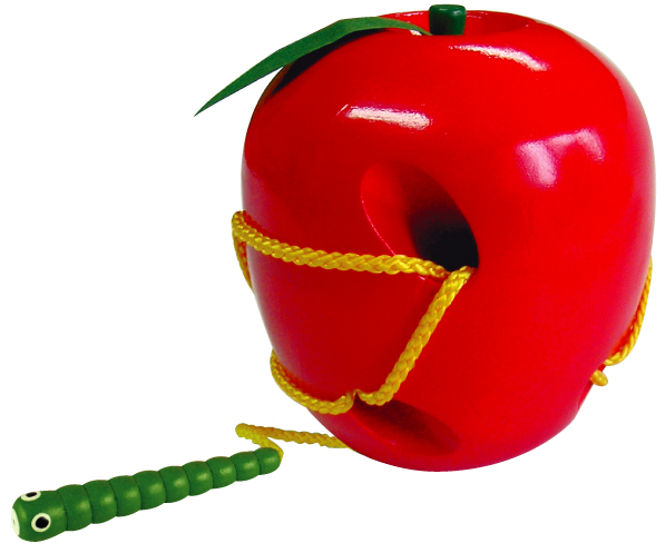 Wooden Lacing Apple (80158)