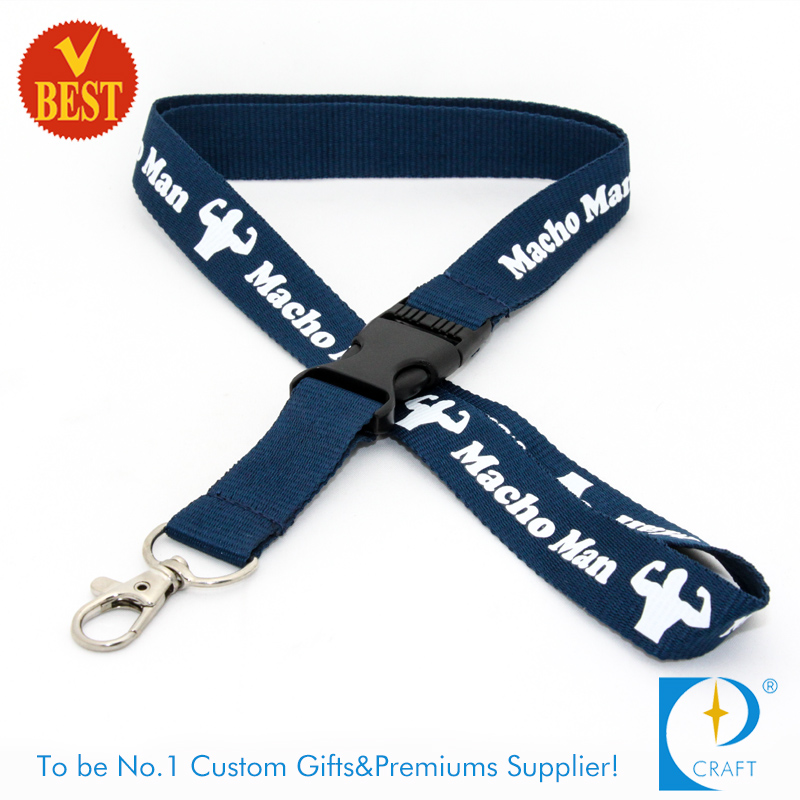 High Quality Customized Logo 3 D Screen Printed Lanyard for Meeting at Factory Price