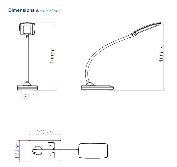 2015 New Style Ipost II 7W Flexible Gooseneck LED Table Light with CE RoHS TUV