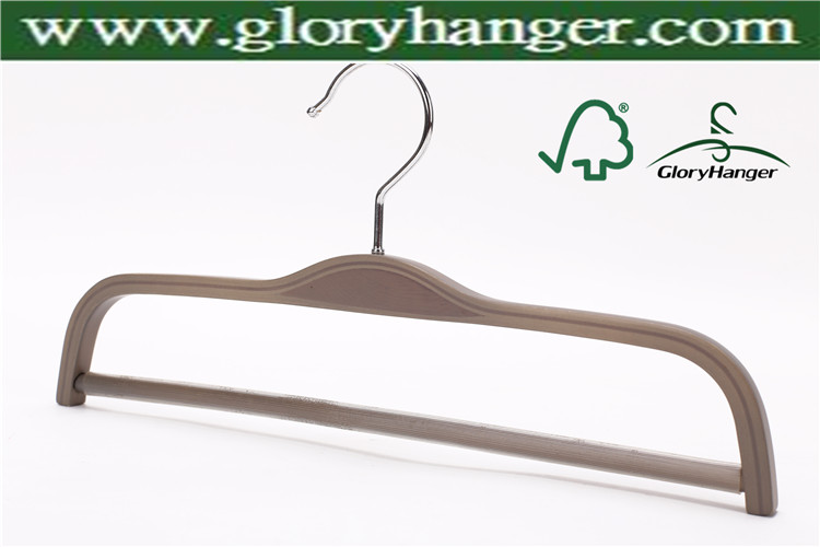 White Laminated Hanger with Clips for Cloth Shop (GLLH02)