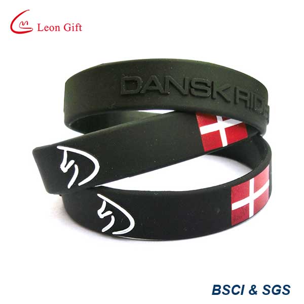 Customized Company Logo Silicon Bracelet Wristband Text World