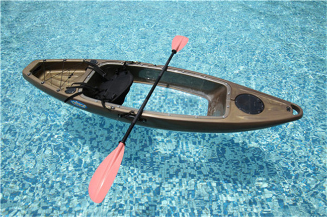 One Paddler Max Single Deluxe Seat Bottom Transparent Kayak