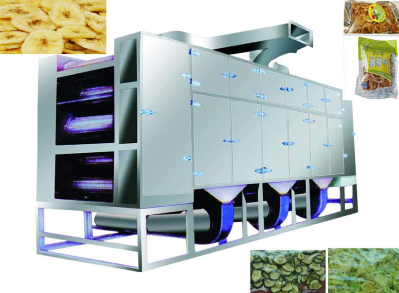 Continuous Fruit Vegetable Belt Drying Machine