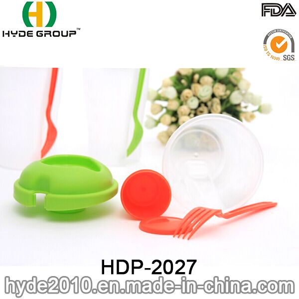 High Quality Salad Shaker Cup with Dressing Container (HDP-2027)