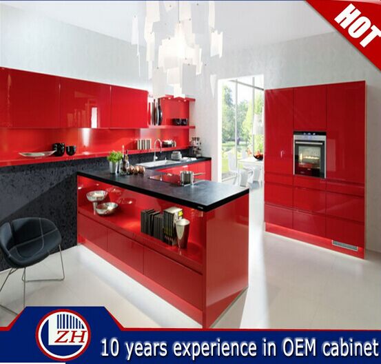 OEM Scratch Resistant High Gloss Acrylic Kitchen Cabinet Door (ZHUV)