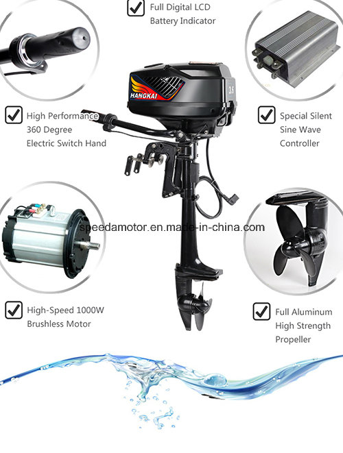 New Brushless 48V 800W Electric Boat Motor Hangkai 3.6HP