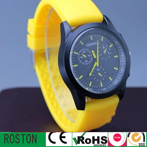 Silicon Strap Quartz Movement Promotion Watches