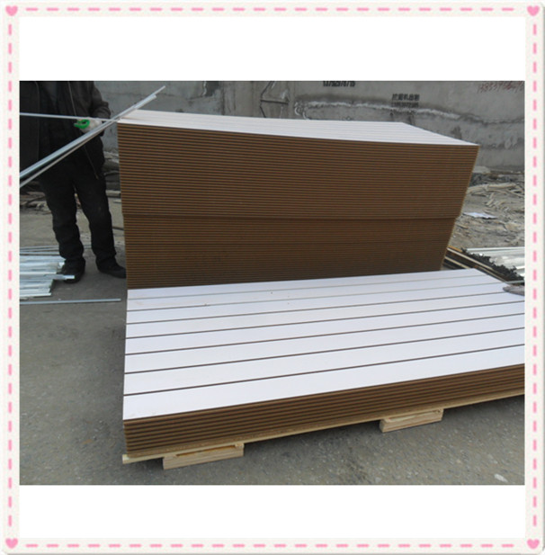 18mm Melamine Faced Slotted MDF with Aluminum Strip