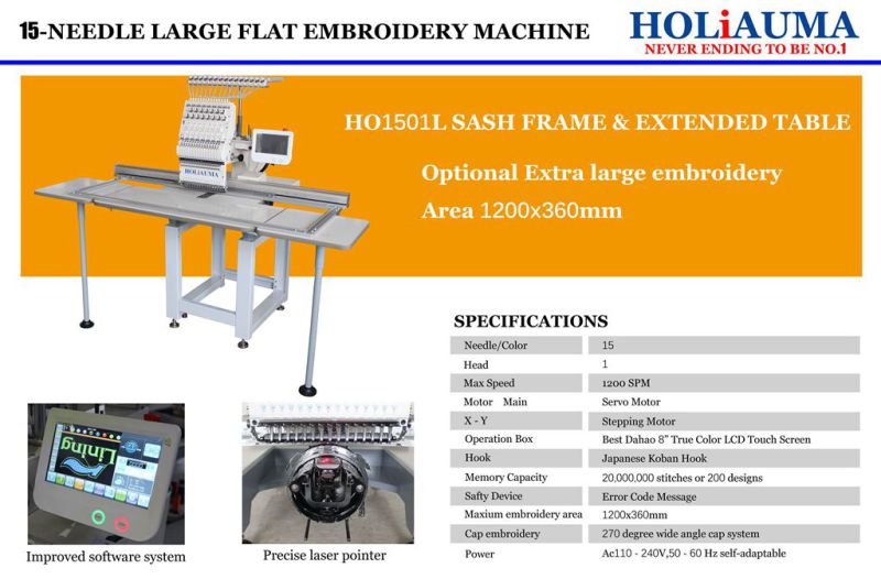 Good Brother Business One Head Flat Hat 3D Leather Computer Embroidery Machine Price