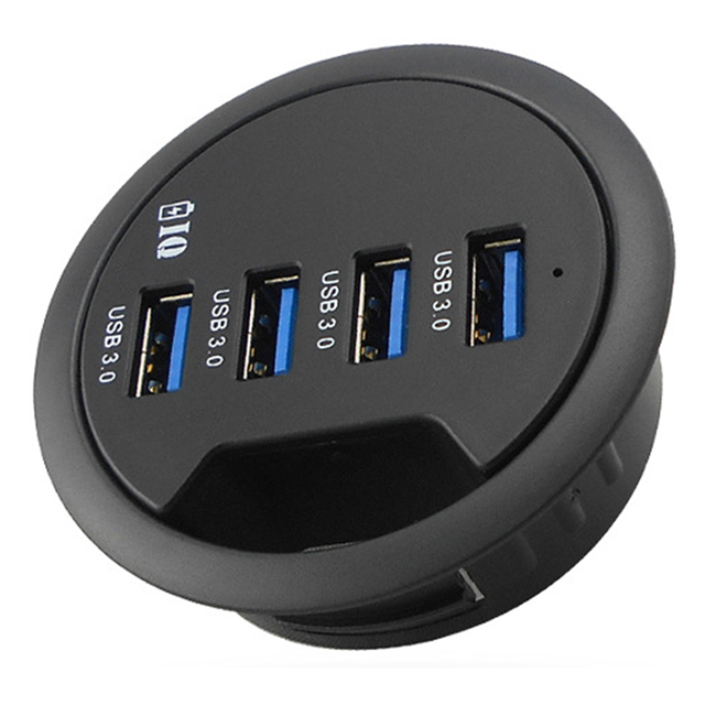 4 Ports USB 3.0 OTG Charger Hub with Power Cable and Adapter