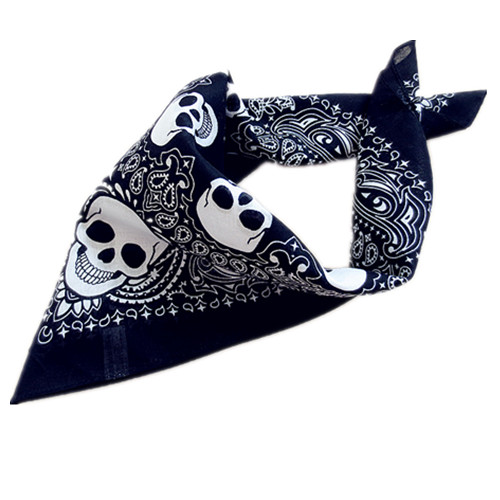 Custom Made Customized Design Skull Printed Promotional Cotton Biker Sports Bandana Headband