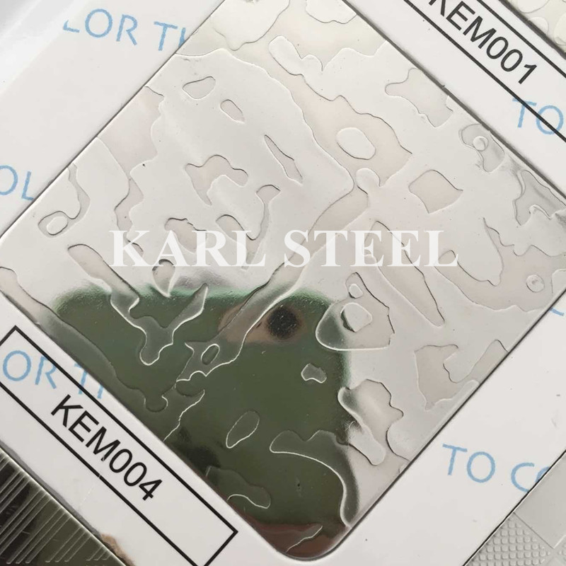 Stainless Steel Silver Color Embossed Kem010 Sheet for Decoration Materials