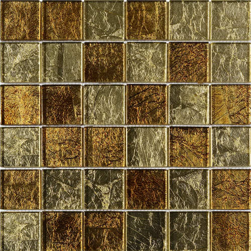 Crystal and Metal Mixed Stainless Steel Glass Mosaic Tile