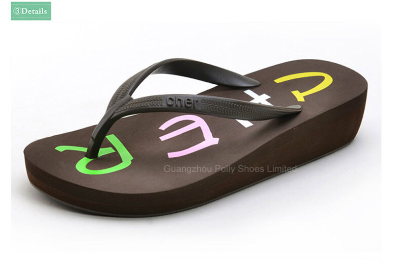 Women's Wedge Thong Flip Flop Sandals Retro Upper Color Thong