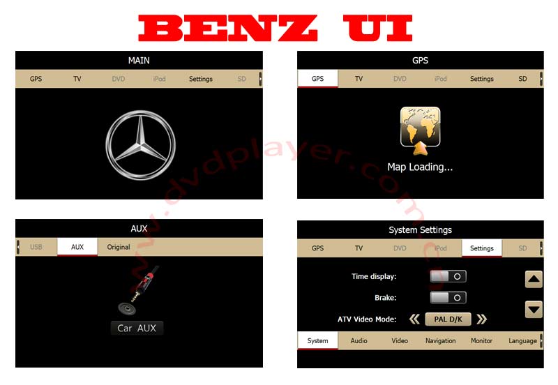 Car DVD Player for Mercedes-Benz G Class-W467 Videos GPS (2001-2010)