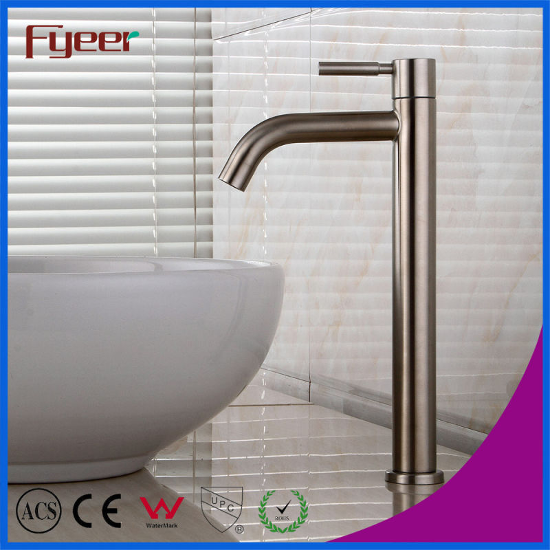 Fyeer High Body Cheap Cold Only Stainless Steel Basin Tap