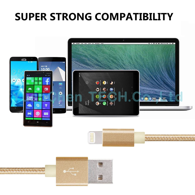 Fast Charging USB Data Cable for iPhone 6 6s Plus iPad