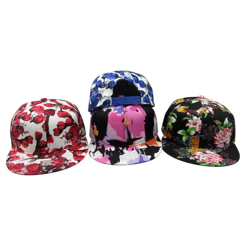 Floral Fabric Fitted Baseball Cap (NE027)