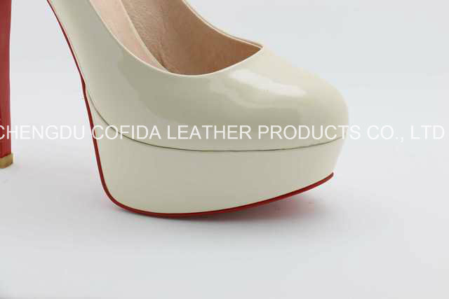 Beige Comfort Platform Sexy High Heel Lady Shoes