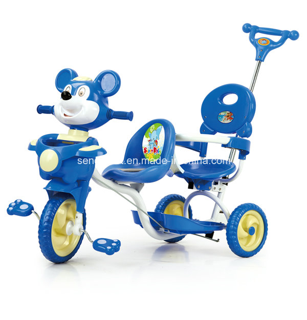 Good Selling Children Twin Tricycle with Two Seats (SNTR861D)