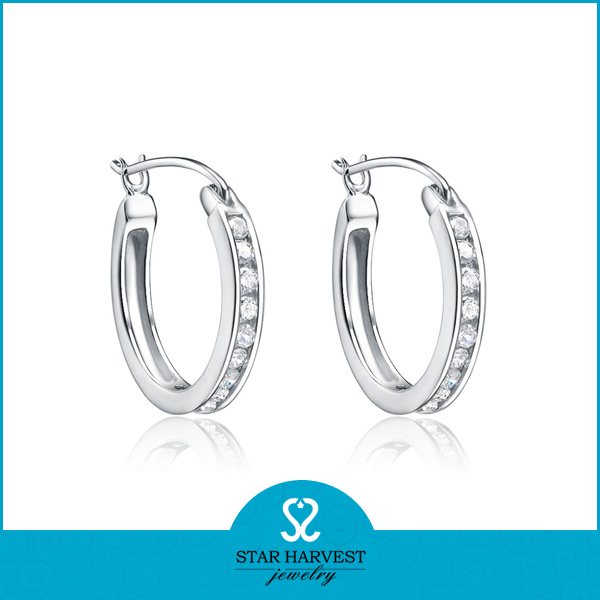 Wedding Silver Hoop Earring (SH-E0235)