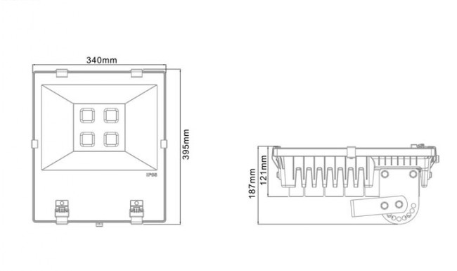 Parking Lot LED Floodlighting 200W Super Brightness IP65 Aluminum