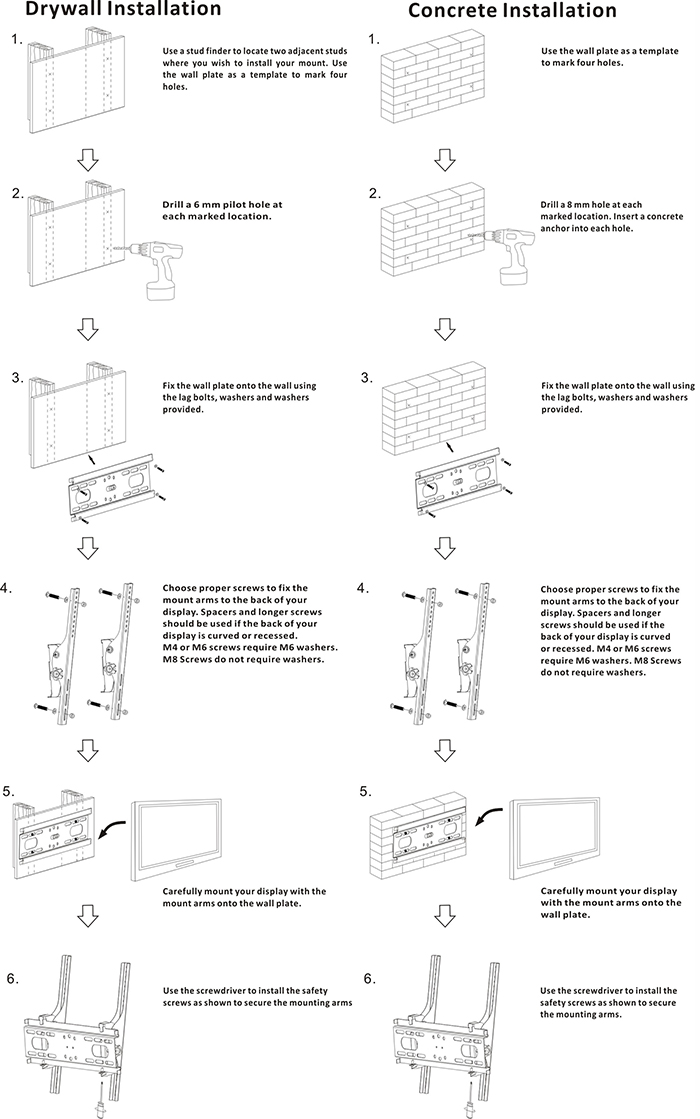 400*400mm Cold-Rolled Steel Swivel LCD TV Mount Bracket